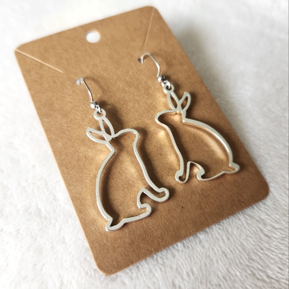 Silver Bunny Earrings